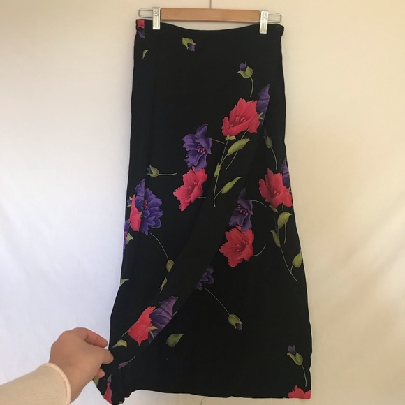 Floral Wrap Skirt - Picture 2 of 7